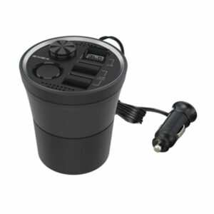 Car Cup Charger with USB and Socket