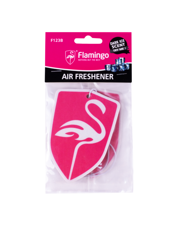 Flamingo Card Air Freshener - Dark  Ice (2pc)